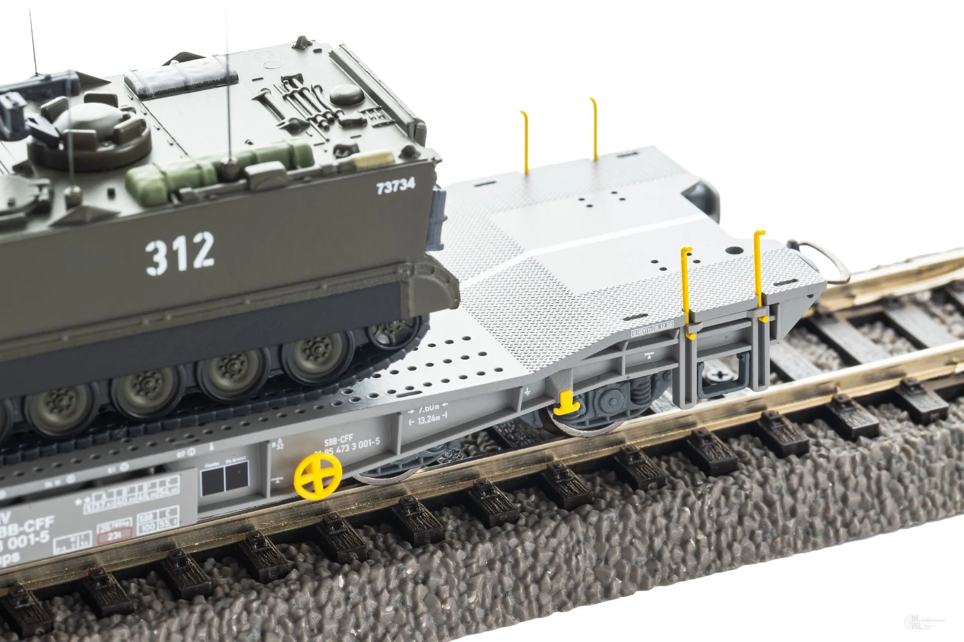 Piko 96280 - Panzertransportwagen SBB Ep.V mit M113 Schützenpanzer H0/GL