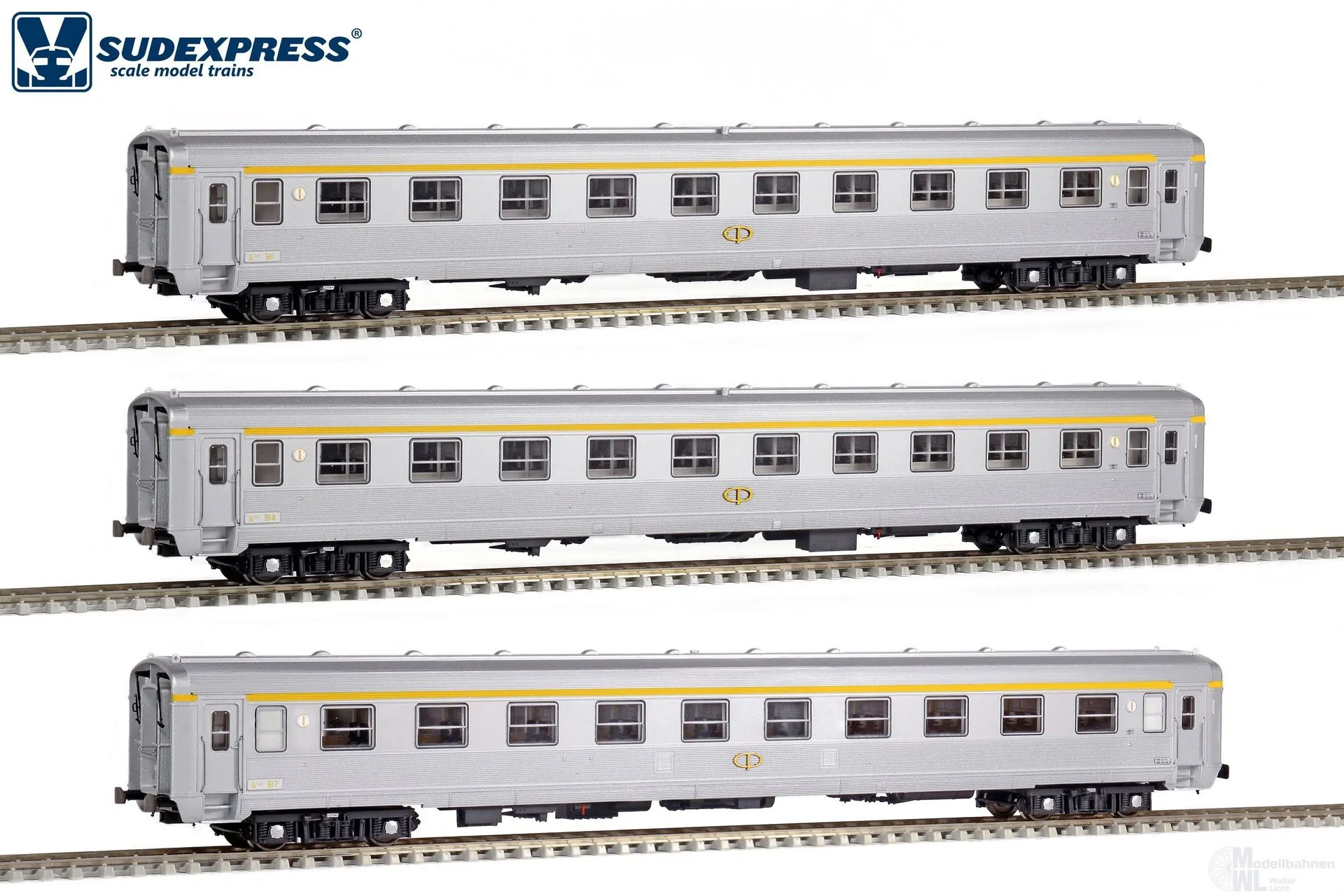 Sudexpress S0119 - Personenwagen Set CP Ep.IV 3.tlg. Sorefame Foguete H0/GL