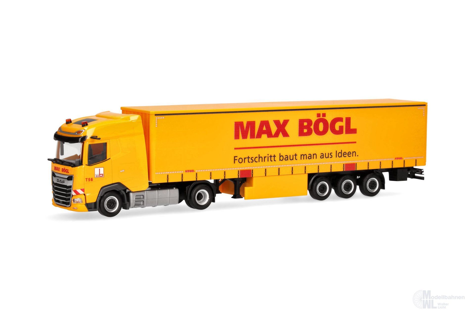 Herpa 320016 - DAF XG Gardinenplanen-Sattelzug Max Bögl H0 1:87