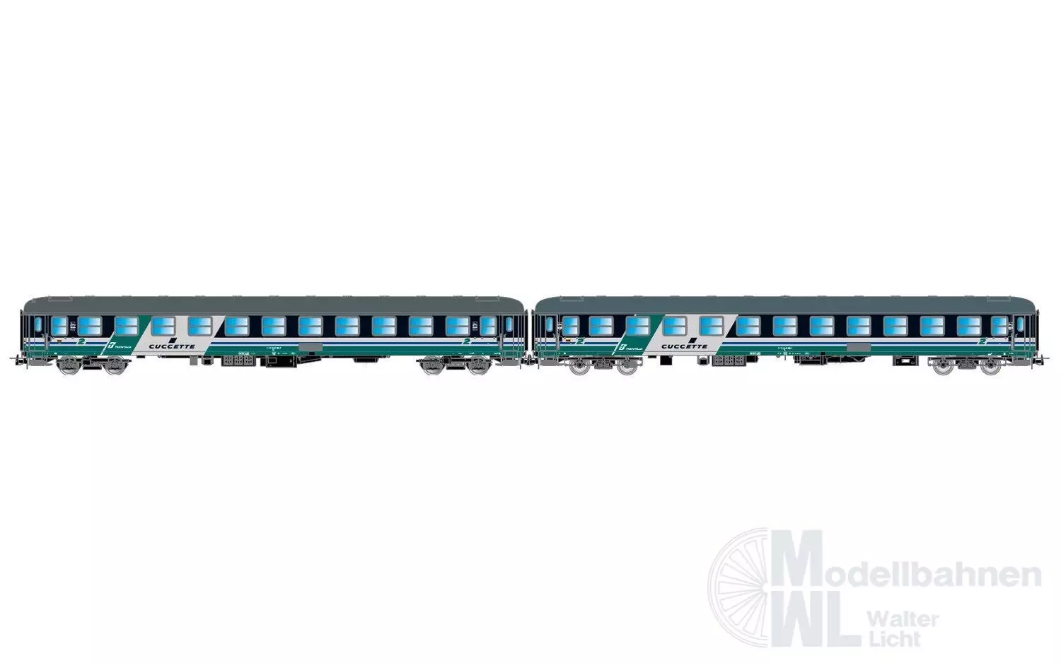Rivarossi 4376 - Personenwagen Set FS Ep.V 2.tlg. XMPR H0/GL