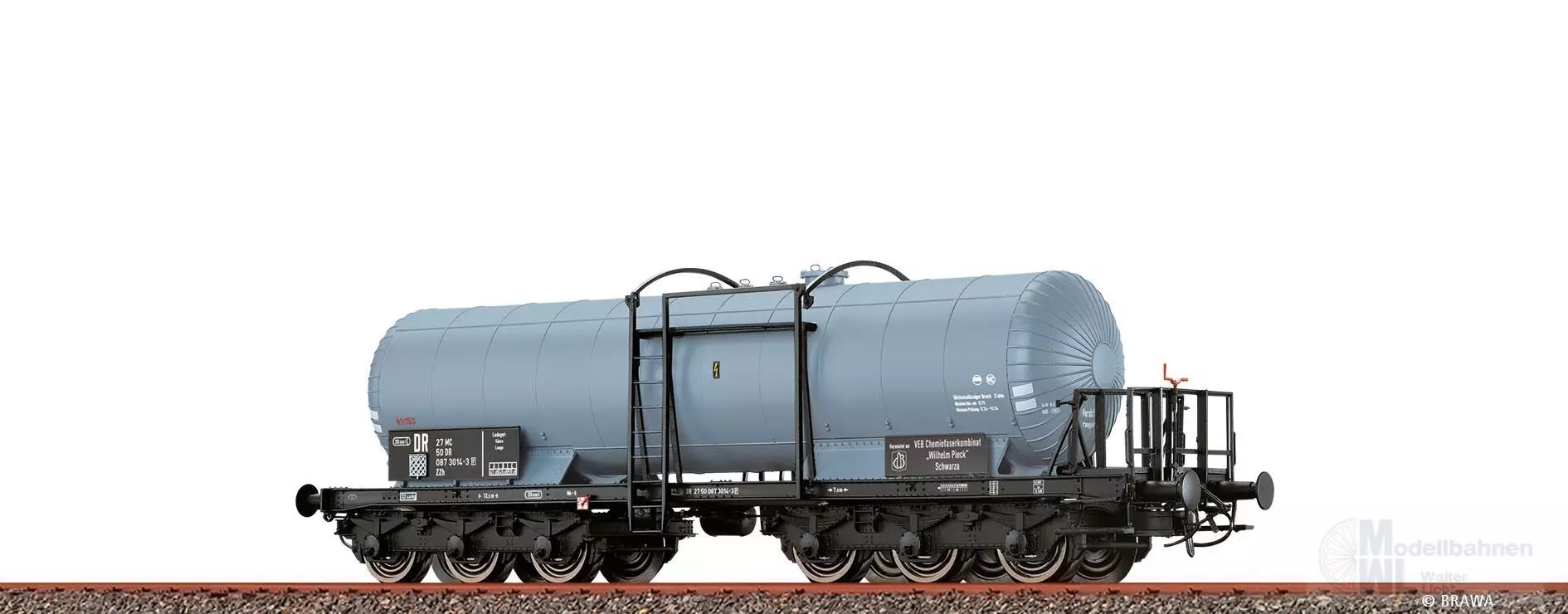 Brawa 58223 - Kesselwagen DR Ep.IV 6-achsig ZZh VEB Chemiefaserkombinat Wilhelm Pieck H