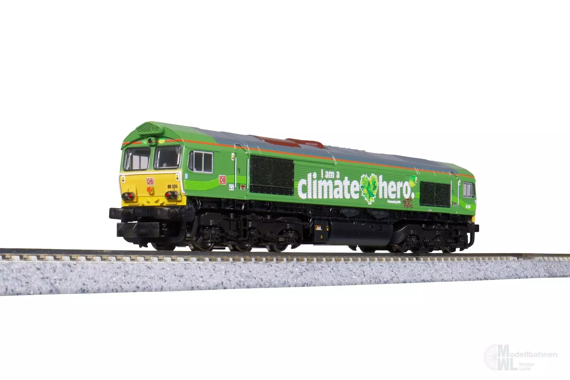 Kato 10835S - Diesellok Class 66 DB Cargo/Climate Hero Ep.VI N 1:160 Sound