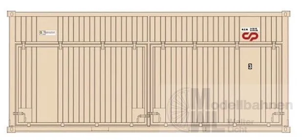 Sudexpress S6012 - Container 20' Socamar 80-90er Jahre H0 1:87