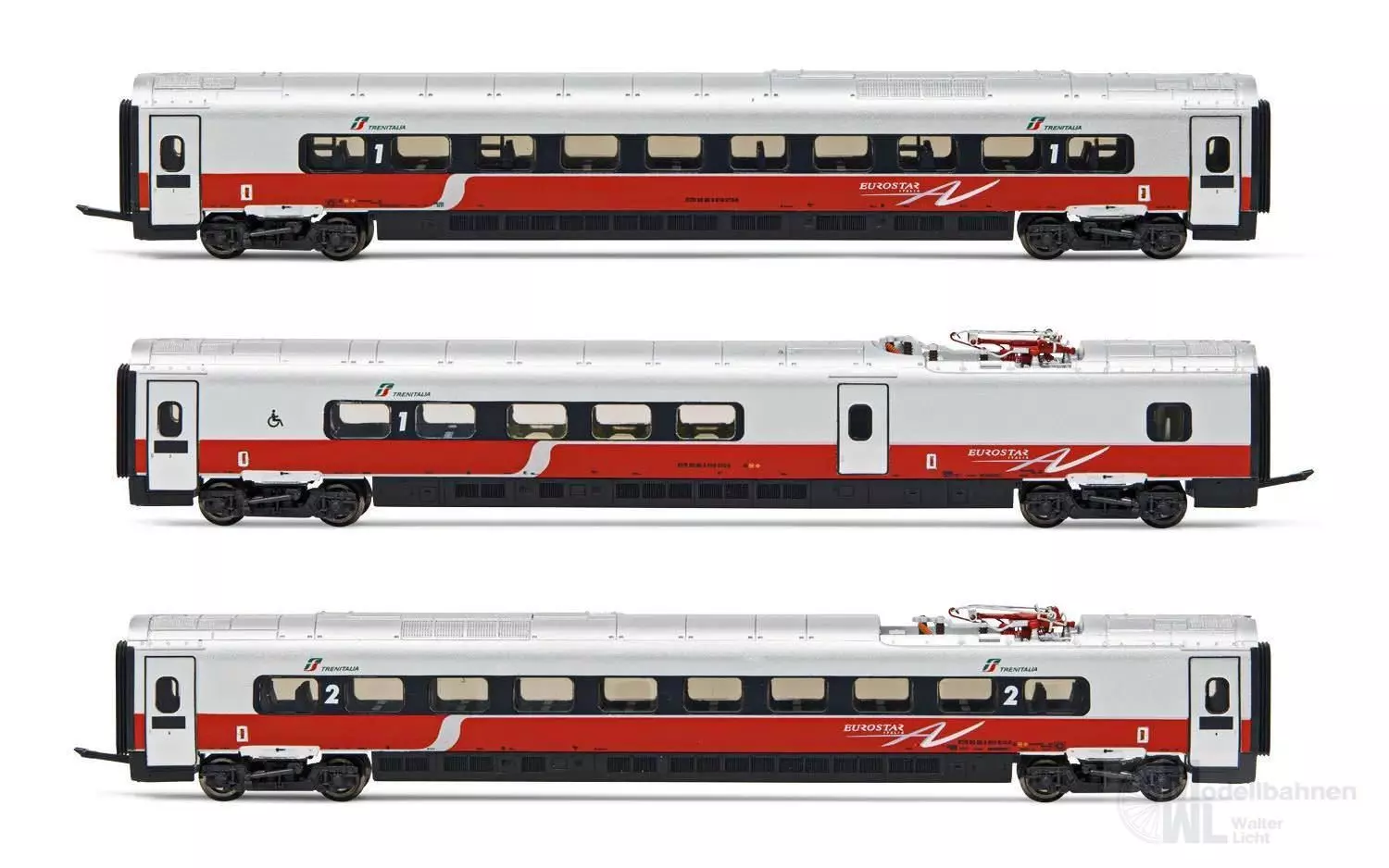 Arnold 3506 - Ergänzungsset ETR 610 FS Ep.VI 3.tlg. EuroStarAV-Frecciargento N 1:160