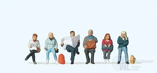 Preiser 10412 - Sitzende Reisende H0 1:87
