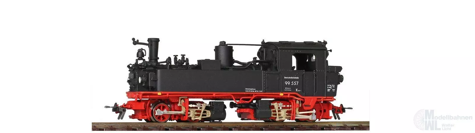 Bemo 1016857 - Dampflok BR 99 557 DR Ep.III Prignitz sä. IV K Reko Fertigmodell H0e