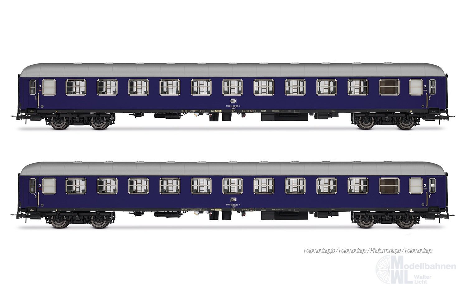 Rivarossi 4415 - Personenwagen Set DB Ep.IV 2.tlg. Bcm 243 H0/GL
