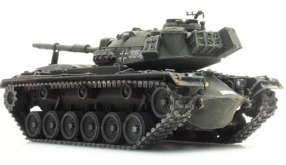 ARTITEC b.v. 6870060 - Panzer M48 A2 G A2 Eisenbahntransport Bundeswehr Deutschland H0 1:87