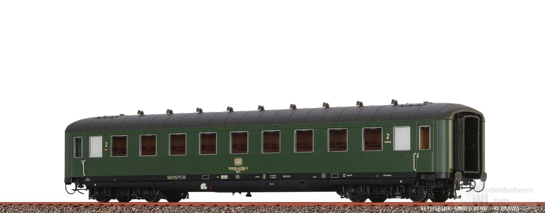 Brawa 51097 - Schürzenwagen DB Ep.IV Büe366 51 80 29-43 721-8 H0/WS