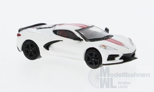 PCX-Models 870673 - Chevrolet Corvette C8 weiß/rot 2020 H0 1:87