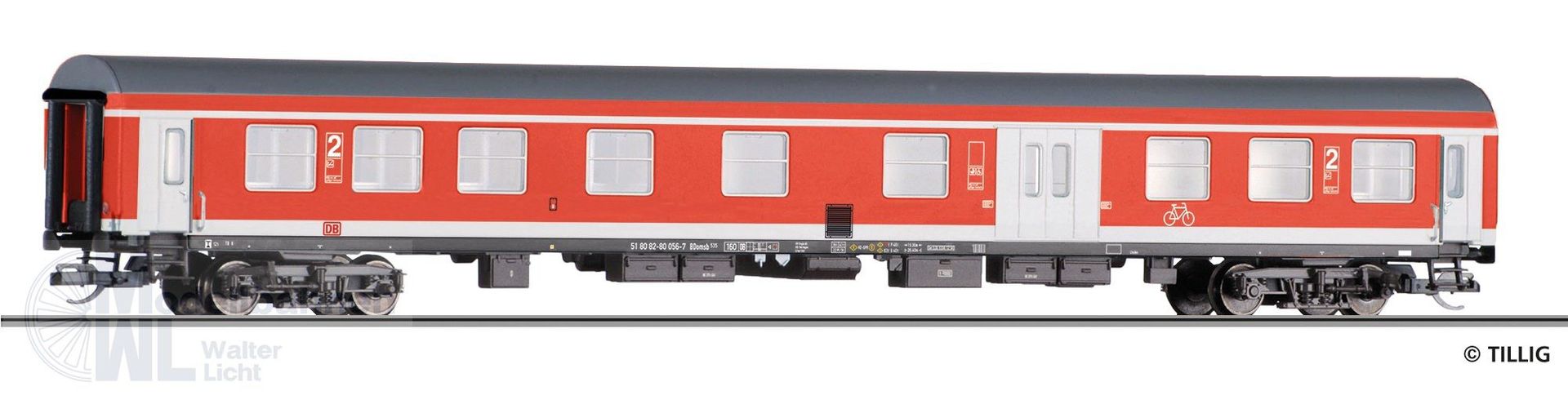 Tillig 502283 - Reisezugwagen DB AG Ep.V 2.Kl./Gepäck TT 1:120