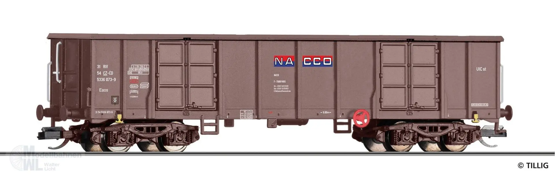 Tillig 18228 - Güterwagen offen NACCO Ep.VI Eaos TT 1:120
