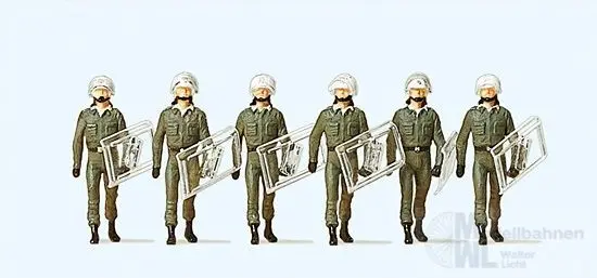 Preiser 10392 - Bundesgrenzschutz im Einsatzanzug und Schutzhelm H0 1:87