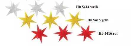 Busch 5416 - Weihnachtssterne rot beleuchtet 3 Stück. H0 1:87