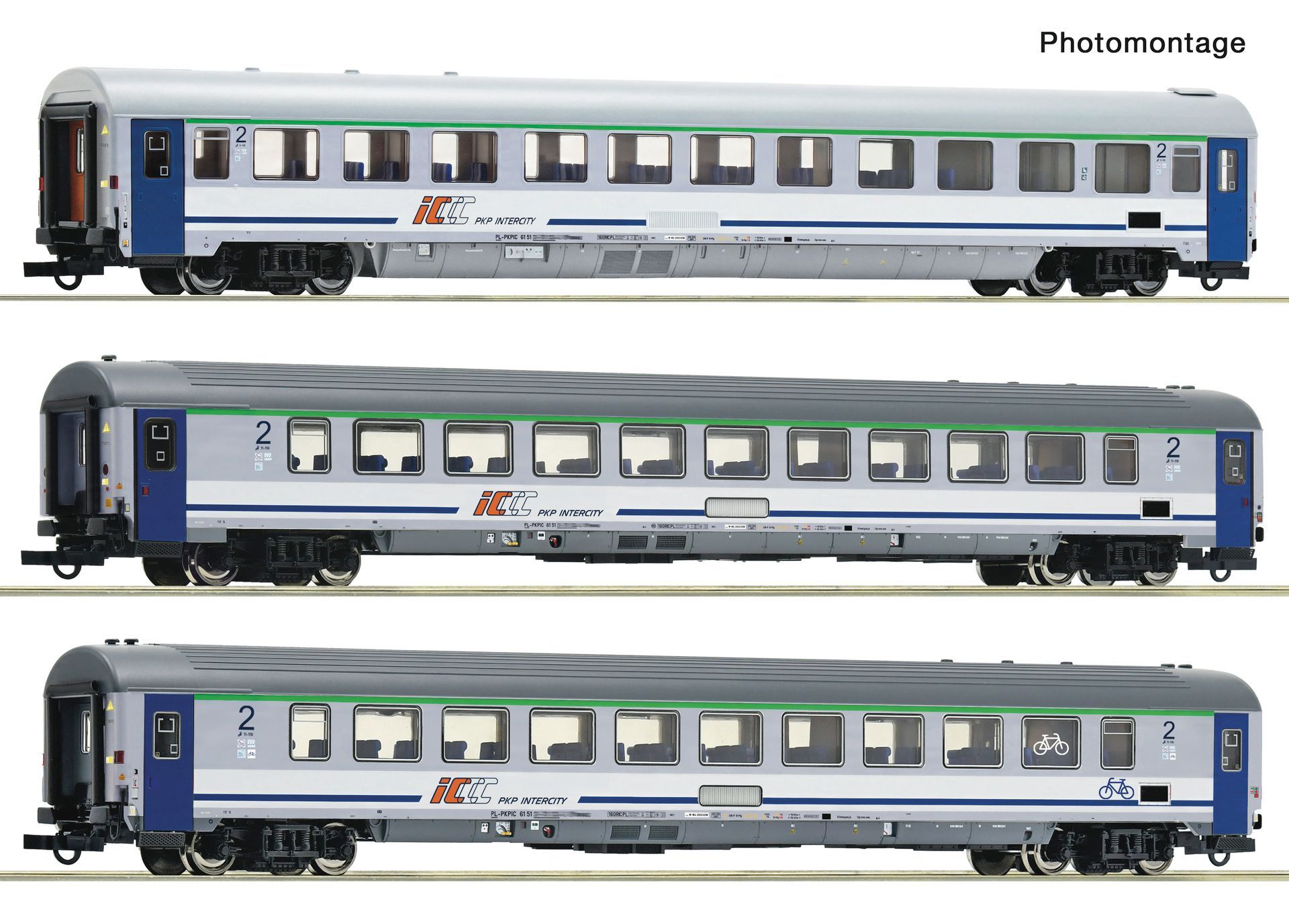 Roco 6200314 - 3er Set IC-Wagen PKP