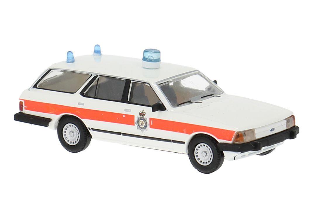 Brekina 19531 - Ford Granada II Turnier 1984 der Police (GB) H0 1:87