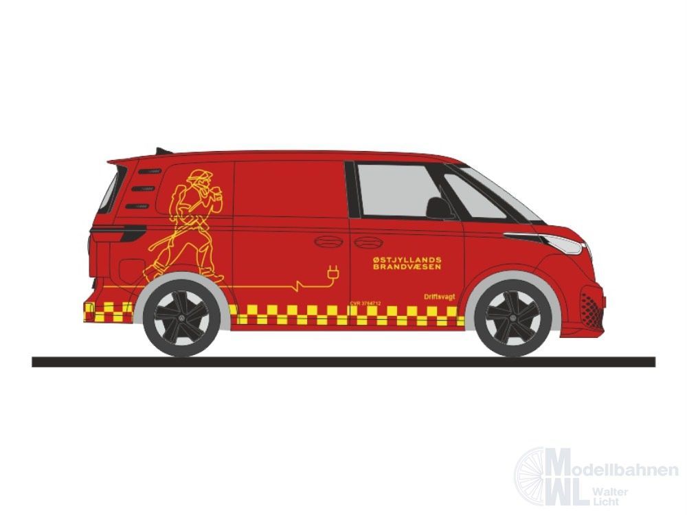Rietze 51402 - Volkswagen ID.Buzz Cargo Ostjyllands Brandvaesen (DK) H0 1:87