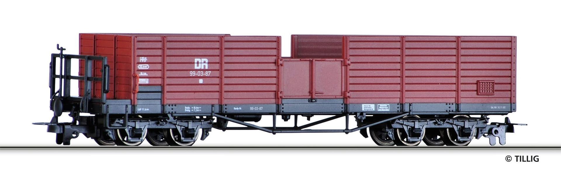 Tillig 15920 - Güterwagen offen DR Ep.III OO H0m Tillig 15920 - Güterwagen offen DR Ep.III OO H0m