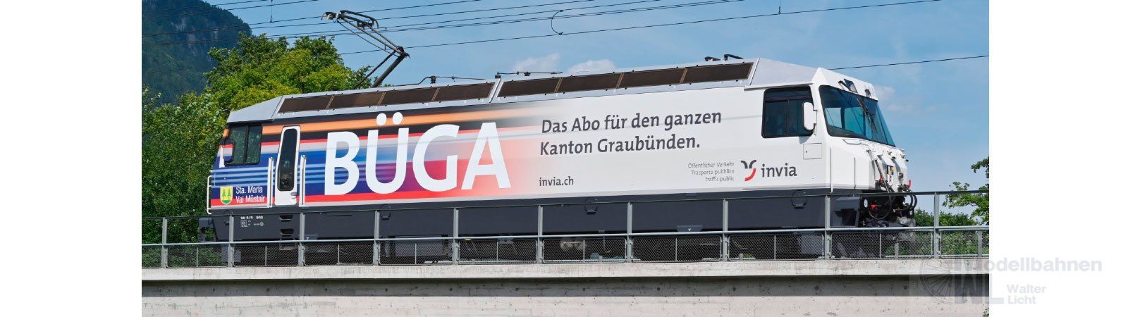 Bemo 1259186 - E-Lok Ge 4/4 III ThB 646 BÜGA weisse Ausführung H0m SCHMALSPUR