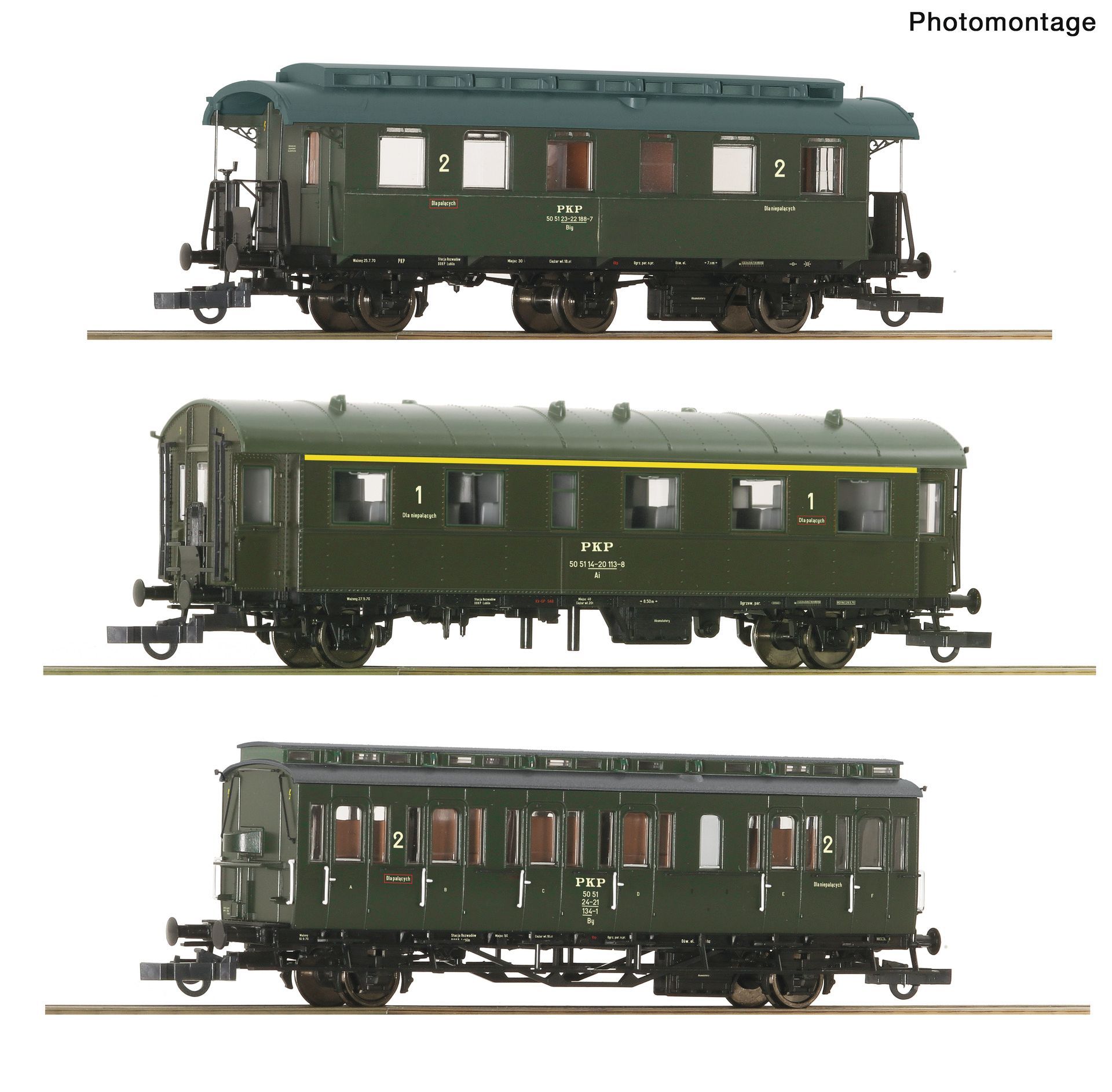 Roco 6200304 - 3er Set Personenwagen PKP