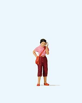 Preiser 28166 - Frau mit Handy H0 1:87