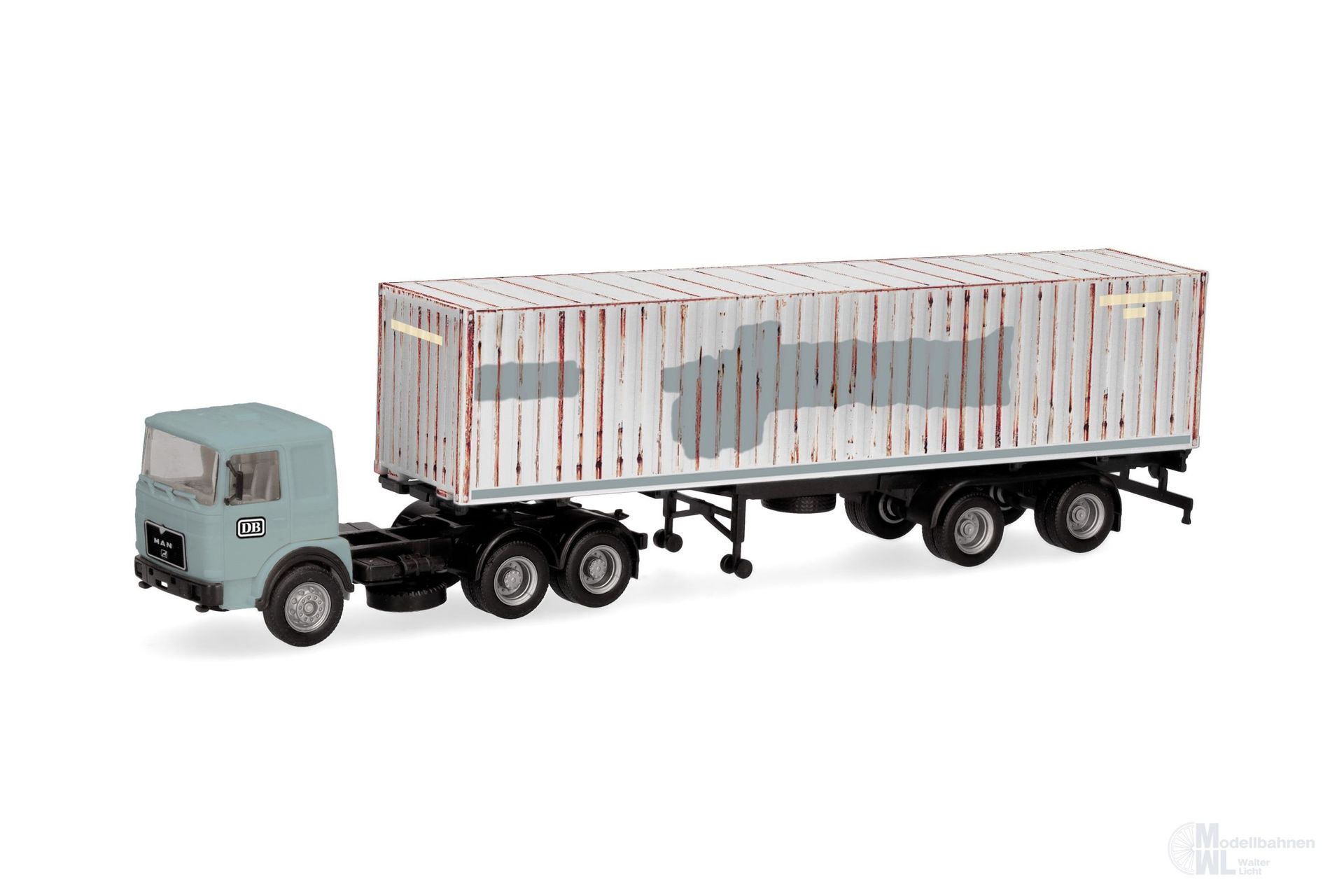 Herpa 320283 - MAN F8 Container-Sattelzug 2 achs /3 achs DB H0 1:87 Herpa 320283 - MAN F8 Container-Sattelzug 2 achs /3 achs DB H0 1:87