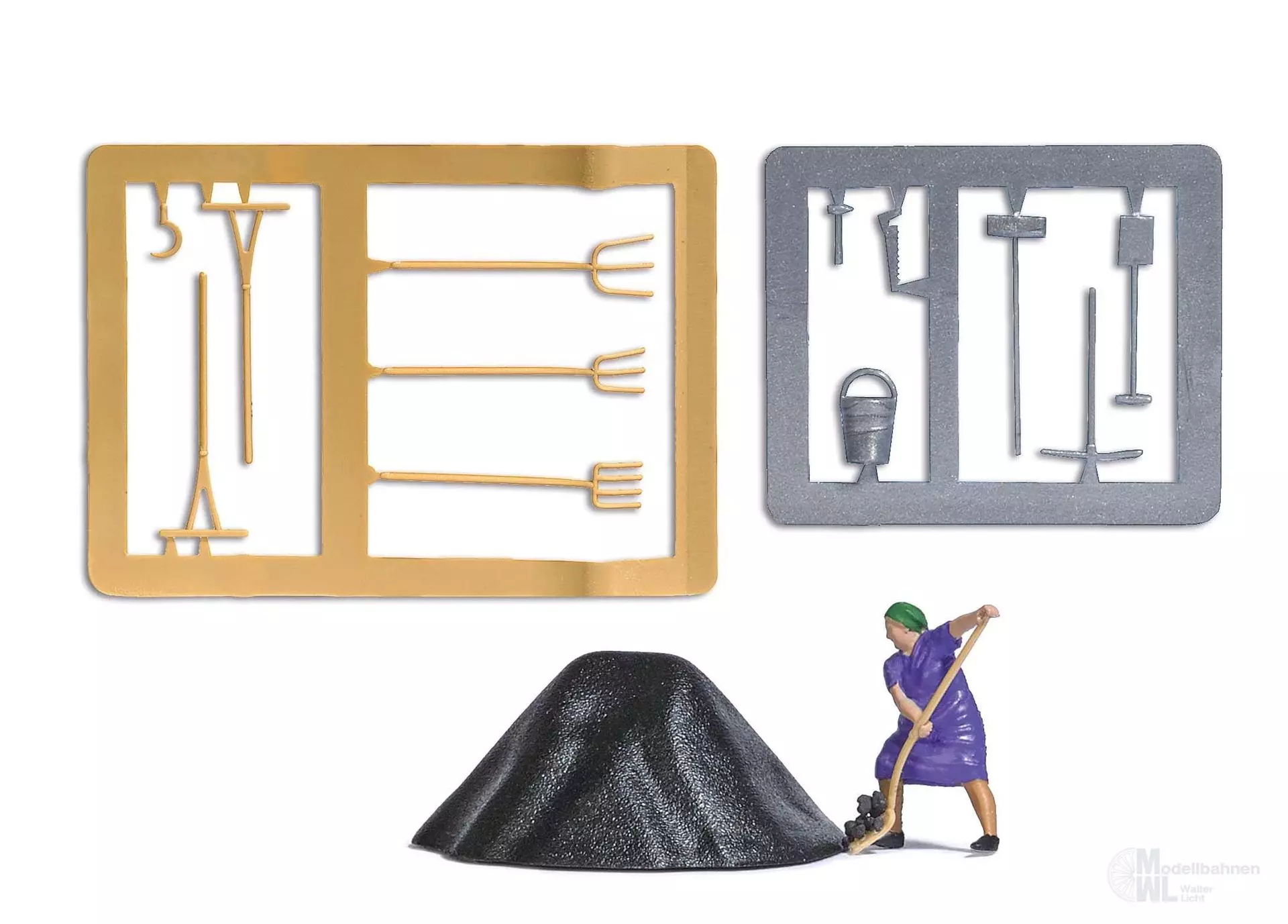 Busch 7927 - A-Set: Kohle schaufeln H0 1:87