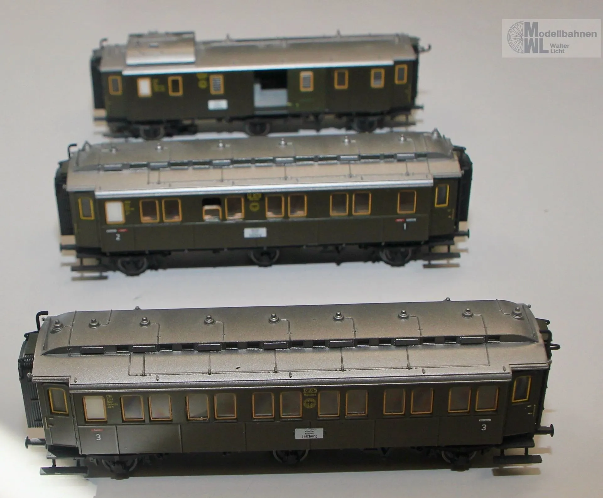 Märklin 43973 - MÄRKLIN - Wagen-Set Oldtimer Personenzug DRG Ep.II 3.tlg. H0/WS