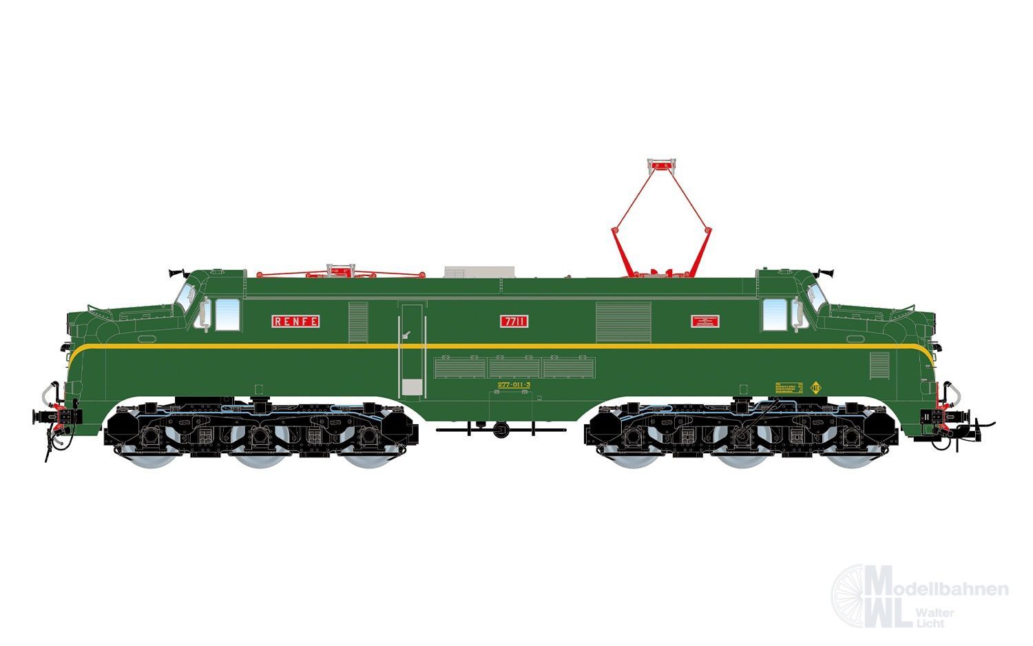 Electrotren 2039D - E-Lok Serie 277-011 RENFE Ep.IV hellgrün/gelb H0/GL Digital