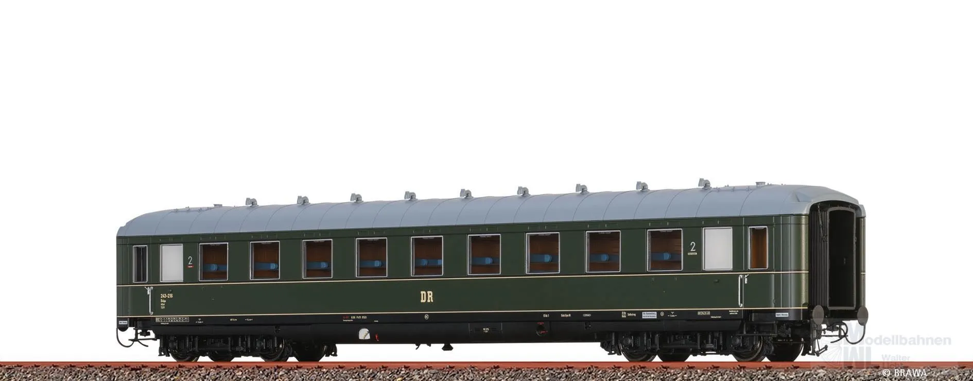 Brawa 51067 - Schürzenwagen DR Ep.III B4üpe 243-216 H0/GL BASIC