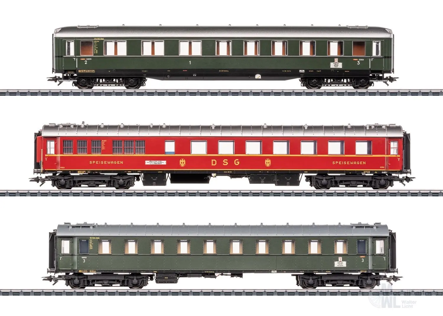 Märklin 42533 - Schnellzugwagen Set DB Ep.III 3.tlg. H0/WS