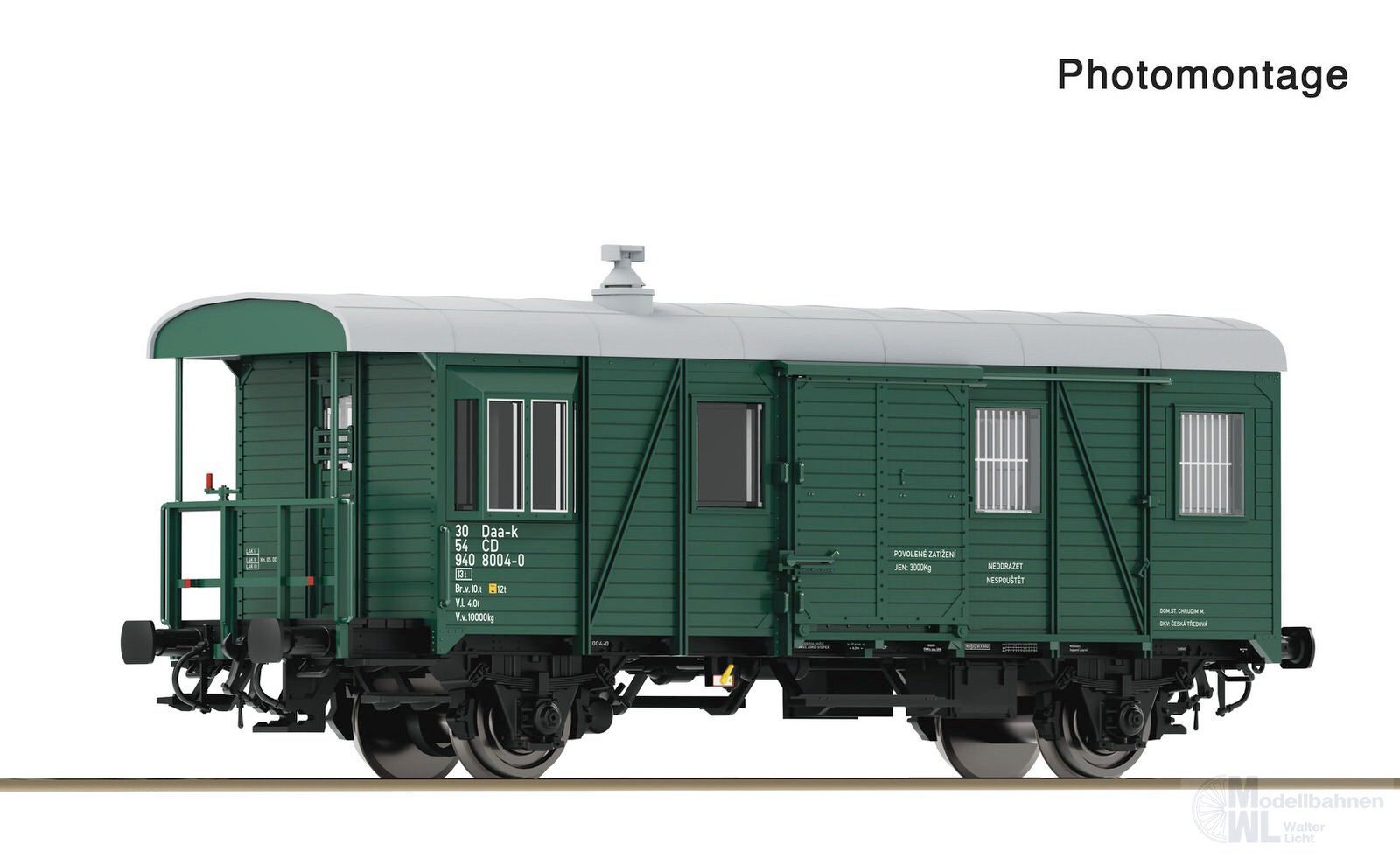 Roco 6680043 - Güterzugbegleitwagen CD Ep.V Daa-k TT 1:120