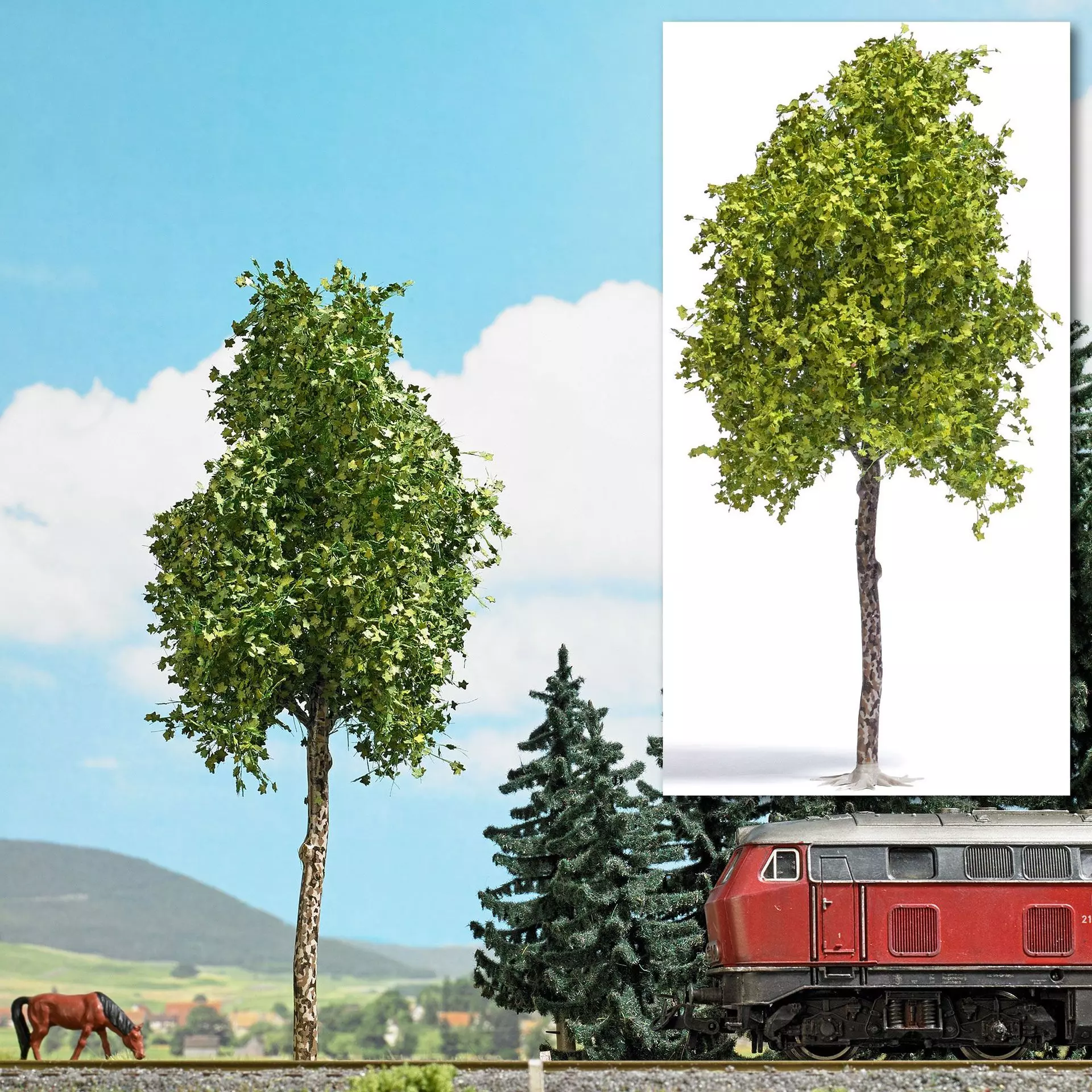 Busch 3791 - Platane 170m Frühling H0 1:87
