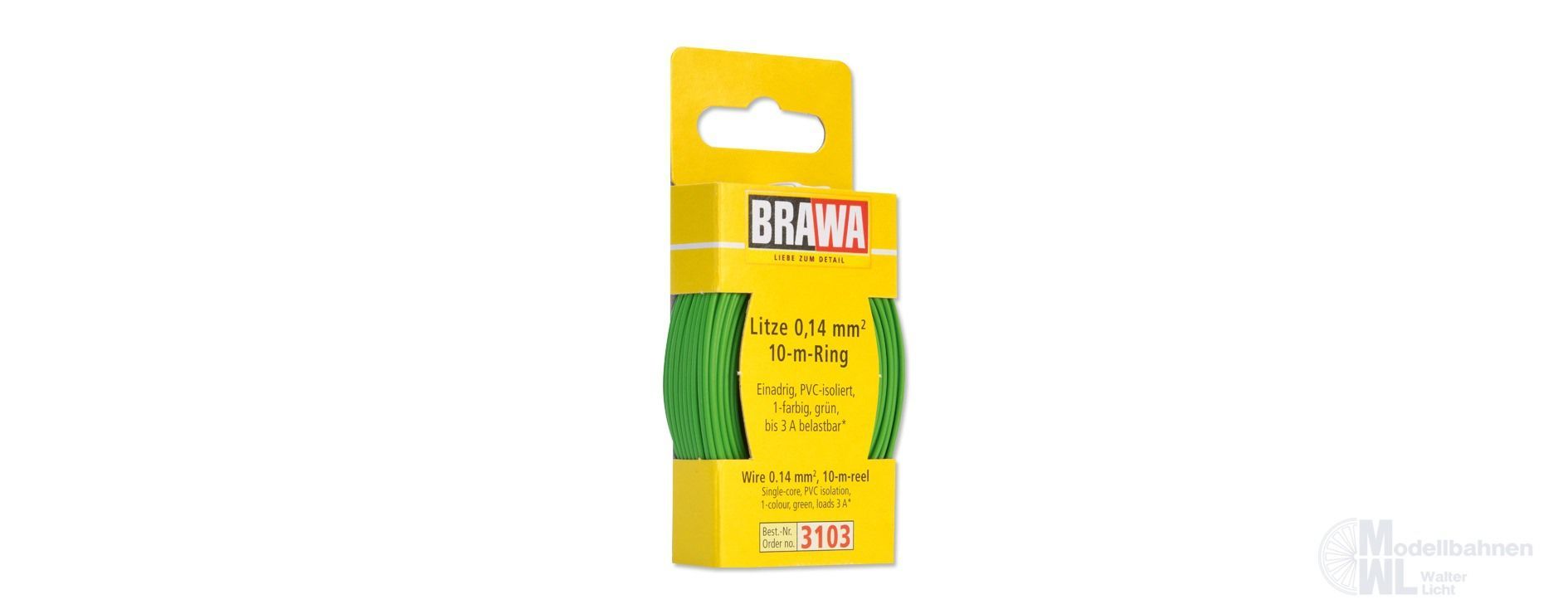 Brawa 3103 - Litze grün 10 Meter