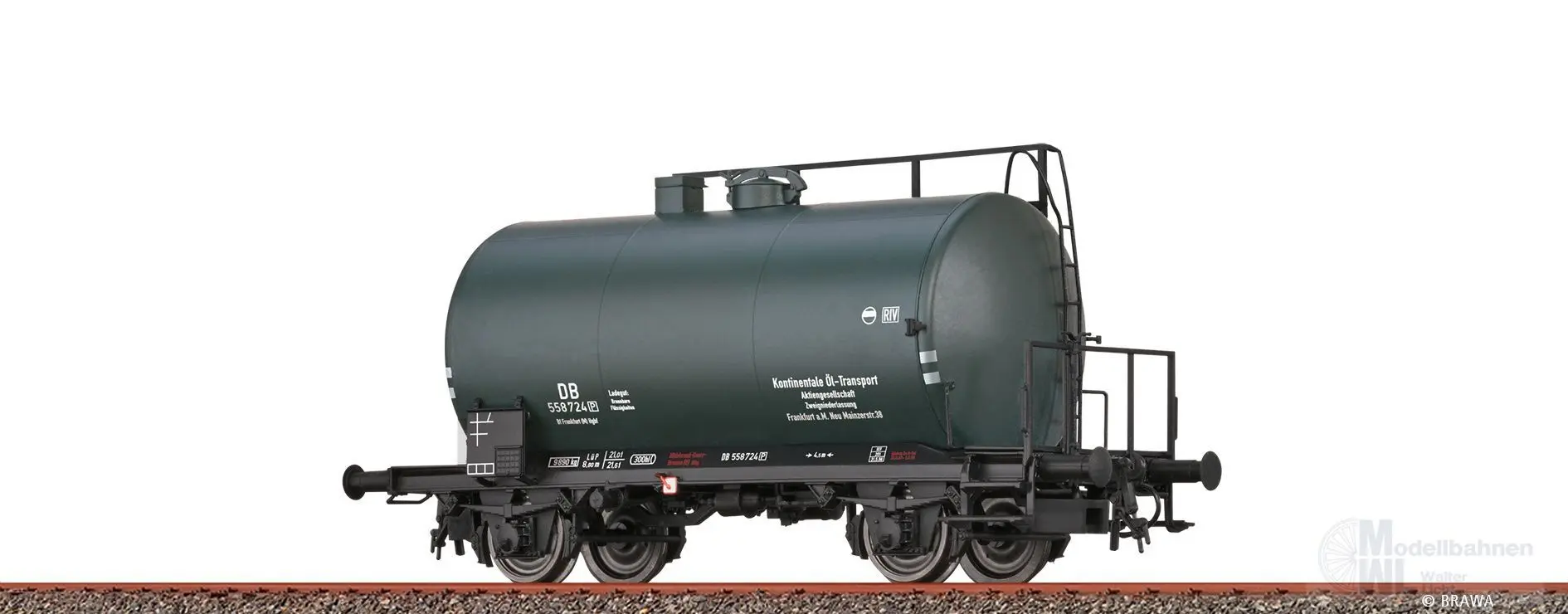 Brawa 51155 - Kesselwagen DB Ep.III Kontinentale Öl-Transport H0/GL