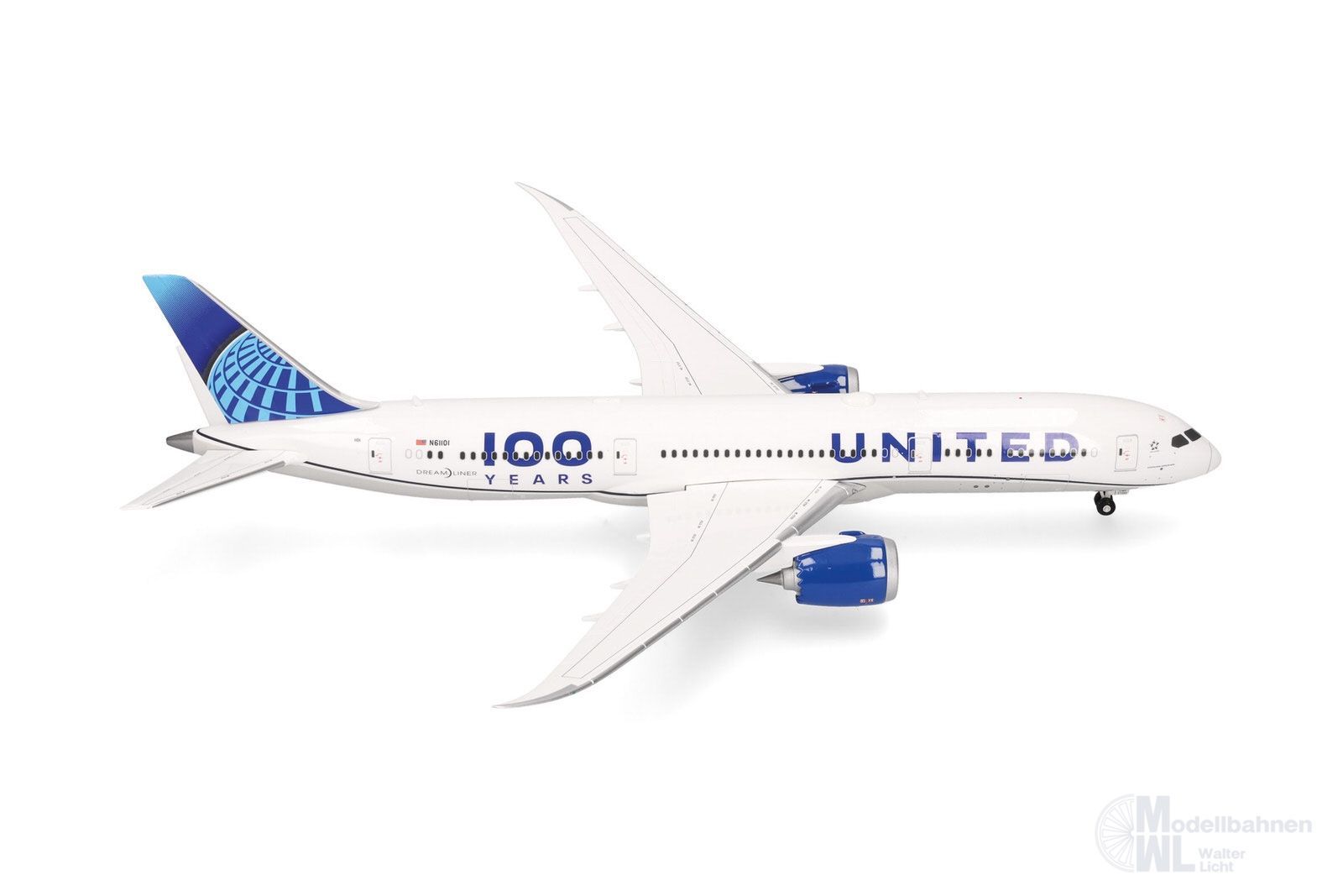 Herpa 573733 - Boeing 787-9 United 100 Years 1:200