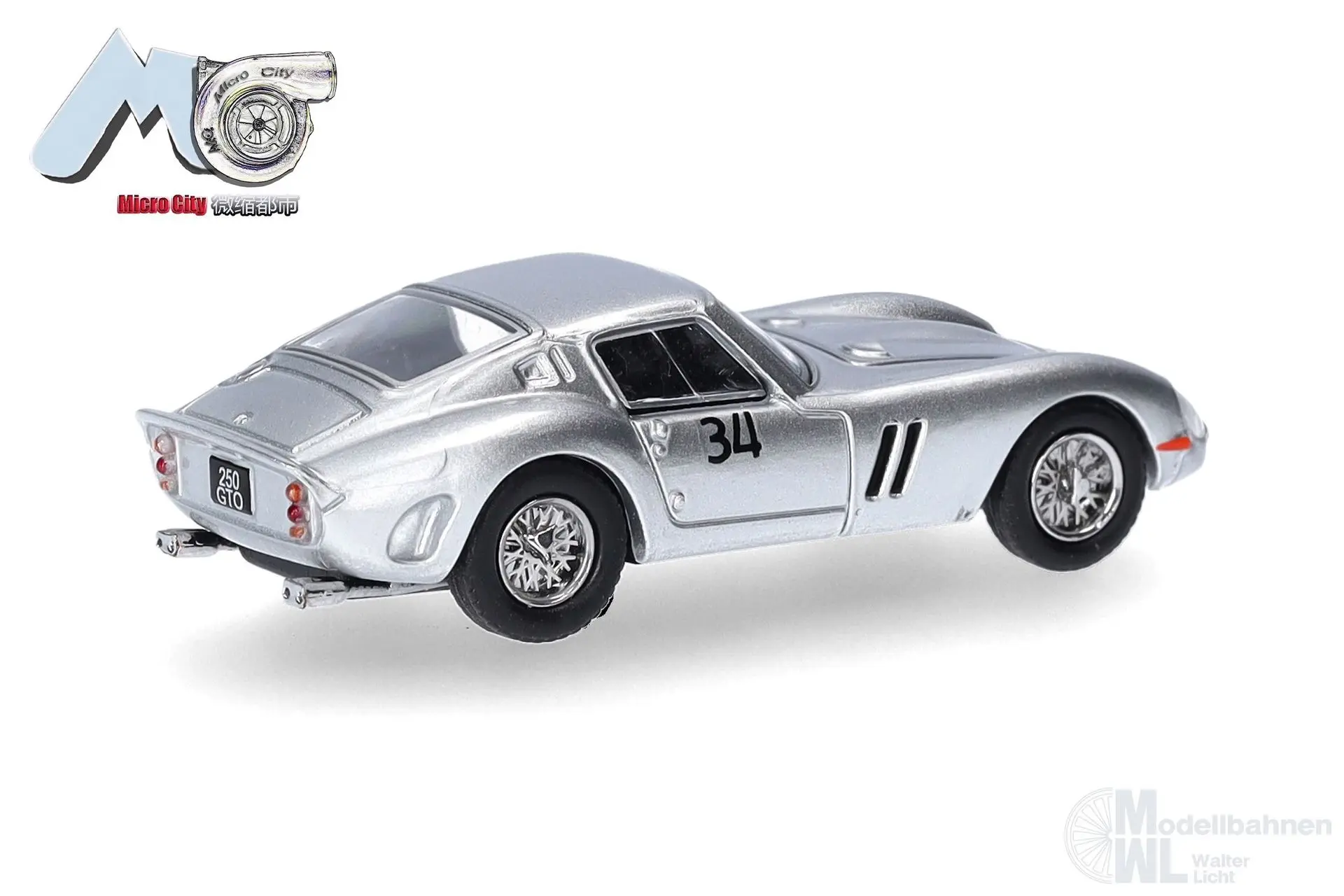 Herpa 87MC000060 - Ferrari 250 GTO 34, silber H0 1:87