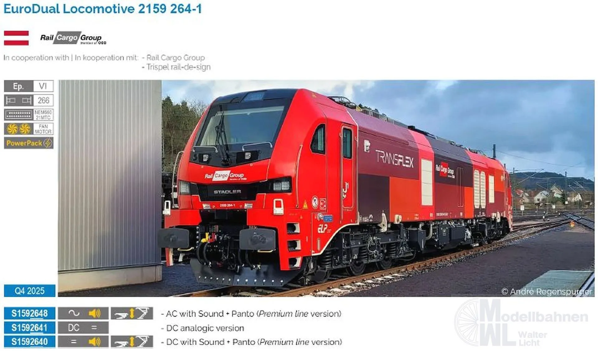 Sudexpress S1592641 - Zweikraftlok BR 2159 264-1 EuroDual Rail Cargo Group Ep.VI H0/GL