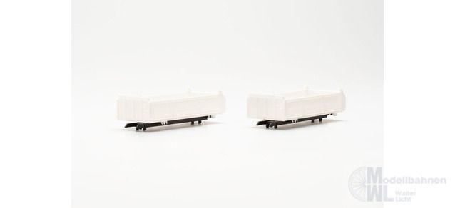 Herpa 085472 - Teileservice Meiller Kippmulde für 4-achs Kipper, weiß (2 Stück) H0 1:87