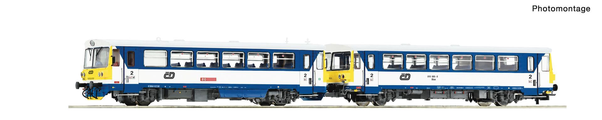 Roco 7700042 - Dieseltriebwagen Rh 810 CD mit Beiwagen H0/GL