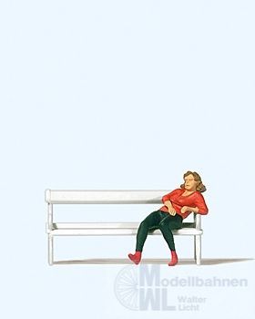 Preiser 28226 - Frau auf Parkbank H0 1:87 Preiser 28226 - Frau auf Parkbank H0 1:87