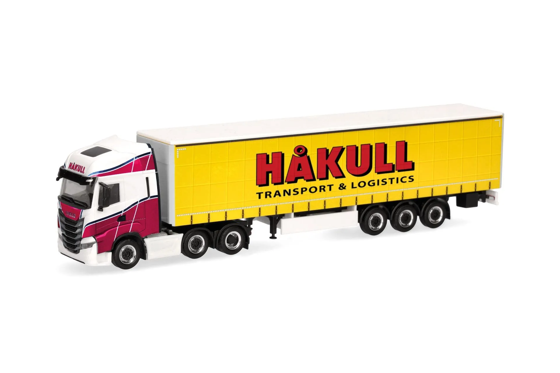 Herpa 320757 - Iveco S-Way Gardinenplanen-Sattelzug Hakull (N) H0 1:87