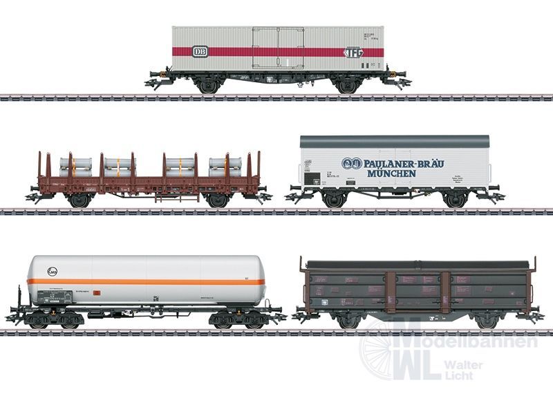 Märklin 47370 - MÄRKLIN - Güterwagen Set DB Ep.IV 5.tlg. H0/WS Märklin 47370 - MÄRKLIN - Güterwagen Set DB Ep.IV 5.tlg. H0/WS