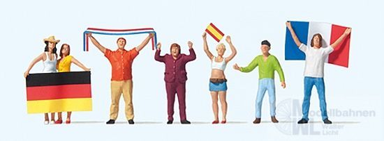 Preiser 10745 - Fussballfans H0 1:87