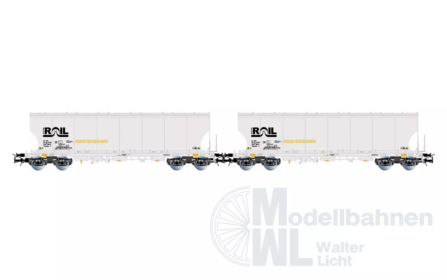 Rivarossi 6675 - Getreidesilowagen Set ATIR-RAIL Ep.VI 2.tlg H0/GL