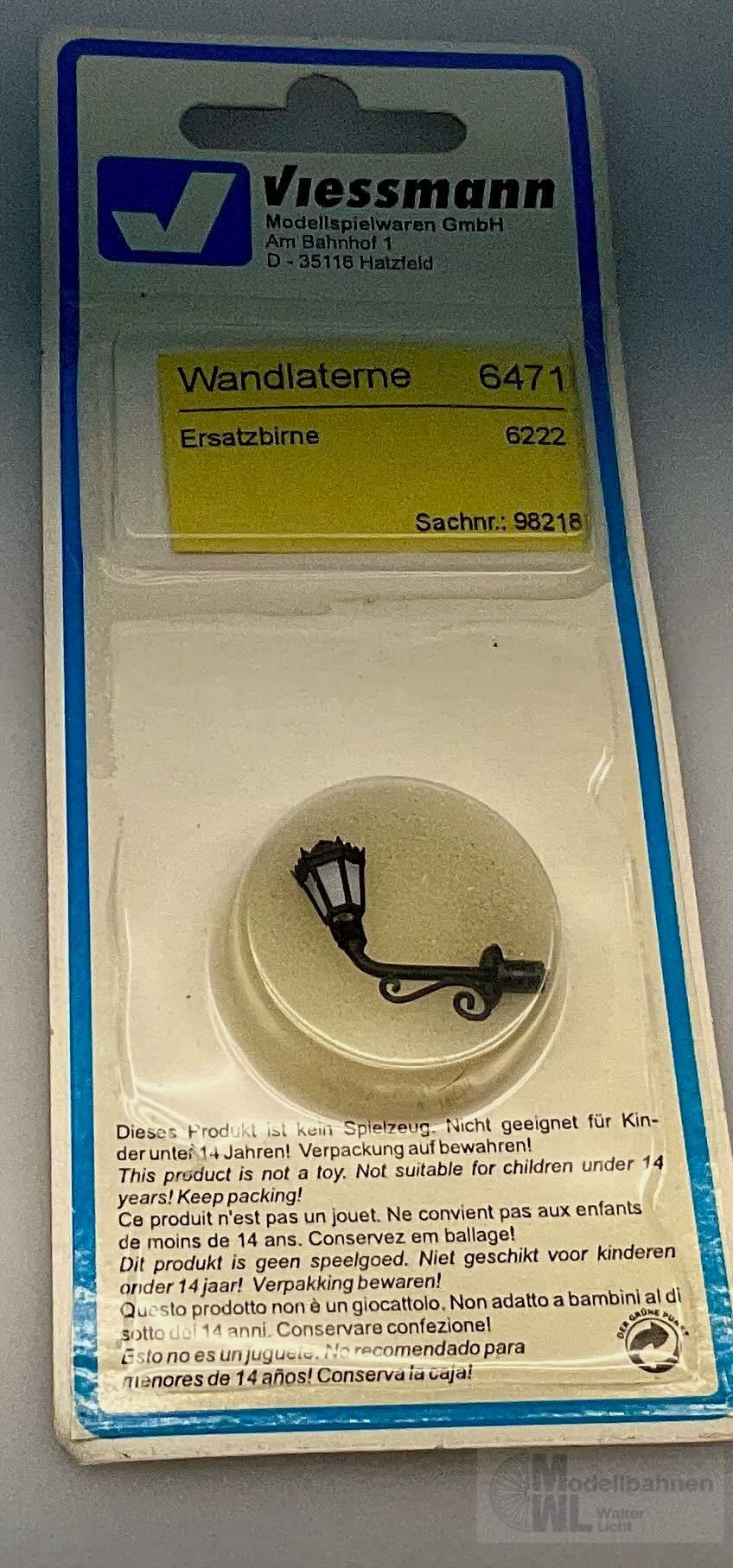 IMG_0532 Viessmann vi6471 - Viessmann - Wandlaterne mit Glühbirne