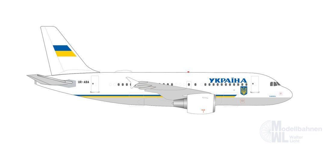 Herpa 538725 - Airbus A319 Ukraine Government 1:500