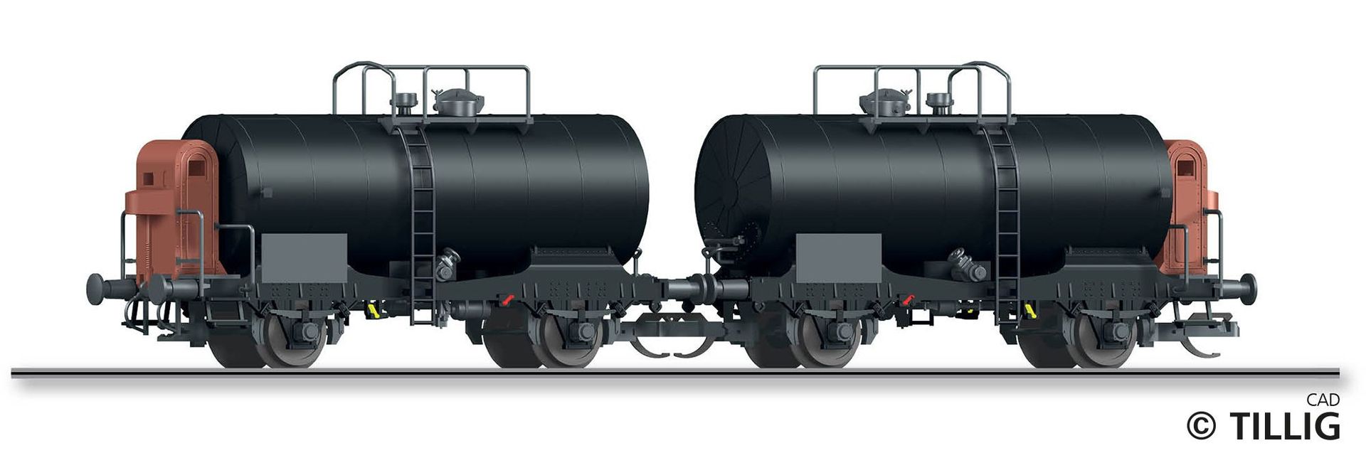 Tillig 01120 - Kesselwagen Set DR Ep.III 2.tlg. TT 1:120