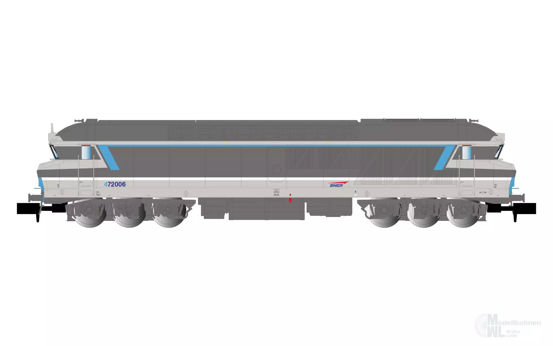 Arnold 2653 - Diesellok CC 72006 SNCF Ep.V Multiservice N 1:160