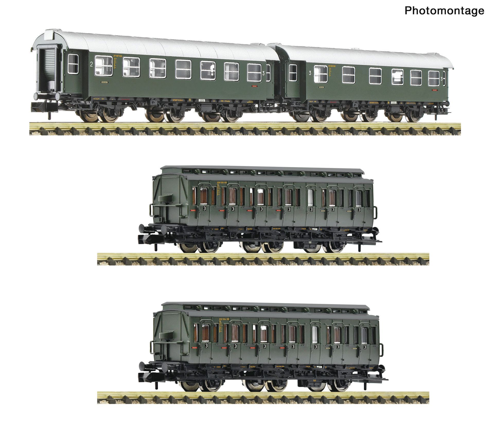 Fleischmann 6260114 - Personenzug Set DB Ep.III 3.tlg. Set 1 N 1:160
